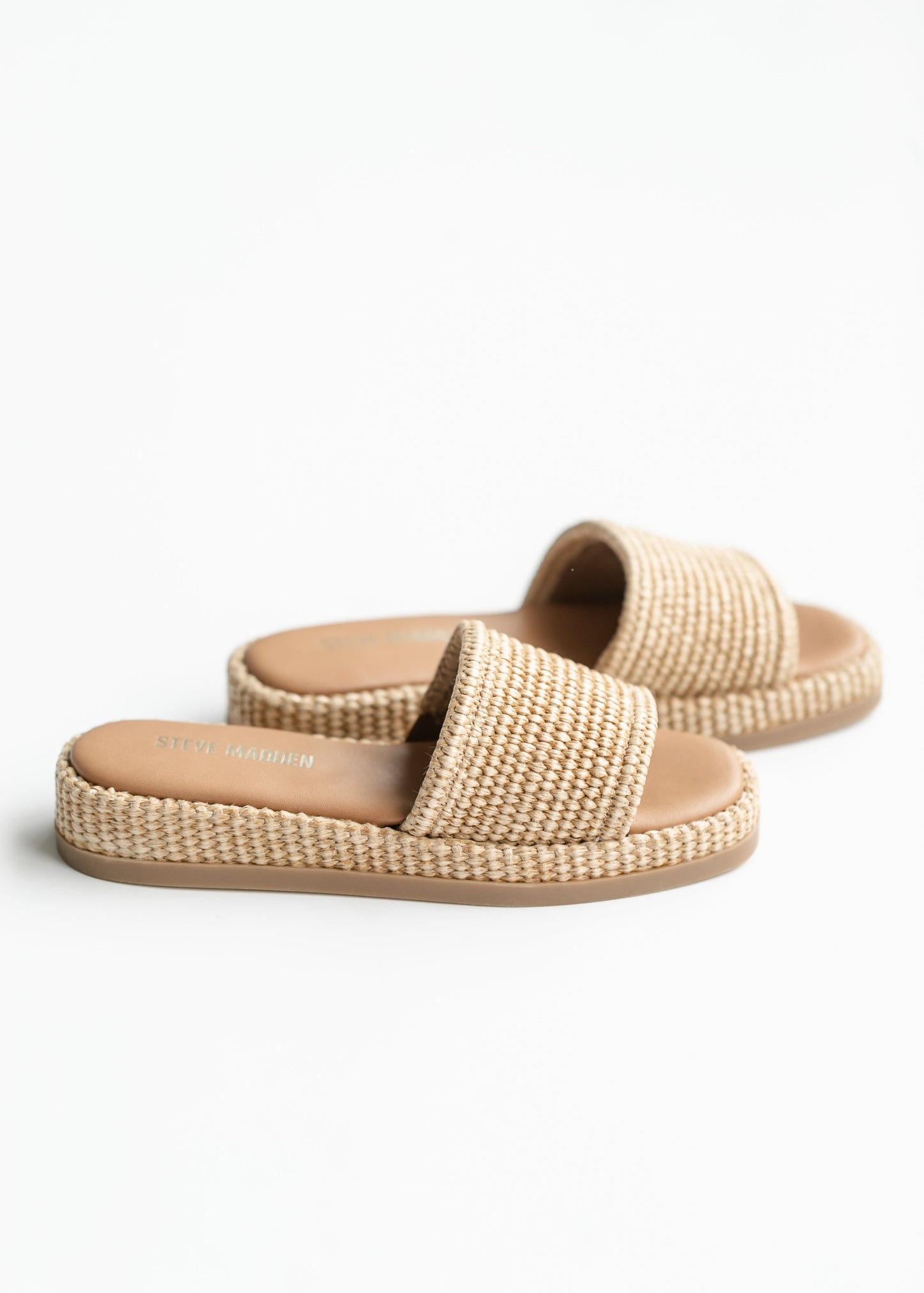Steve Madden® Boardwalk Beachy Raffia Slide Sandals Shoes