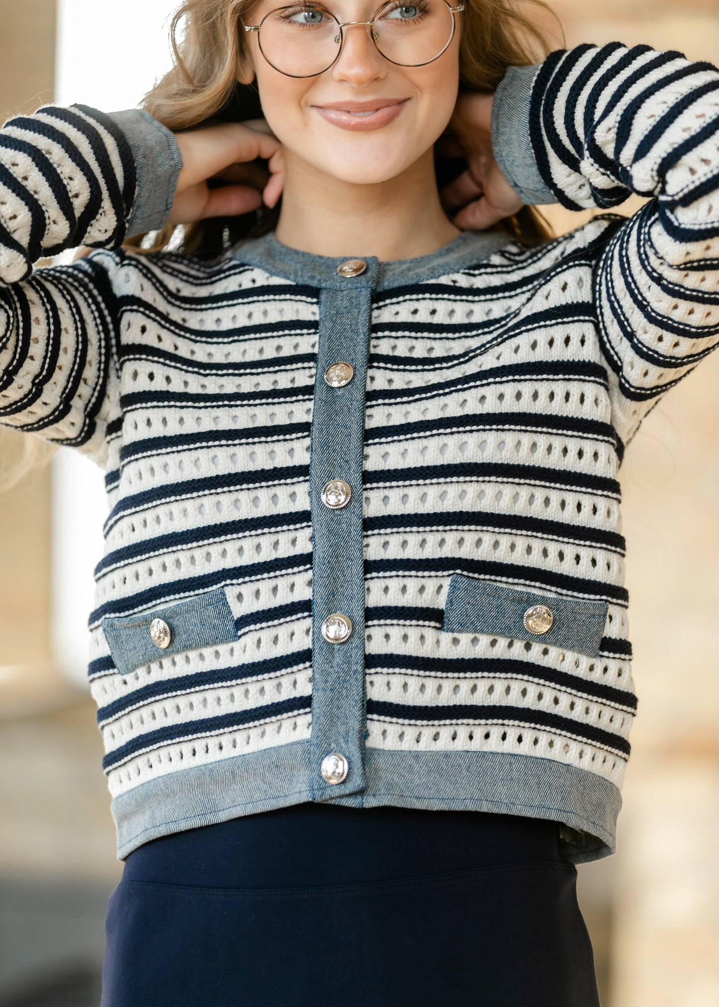 Steve Madden® Casette Sweater Cardigan FF Tops