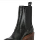 Steve Madden Curtsey Leather Ankle Booties Shoes