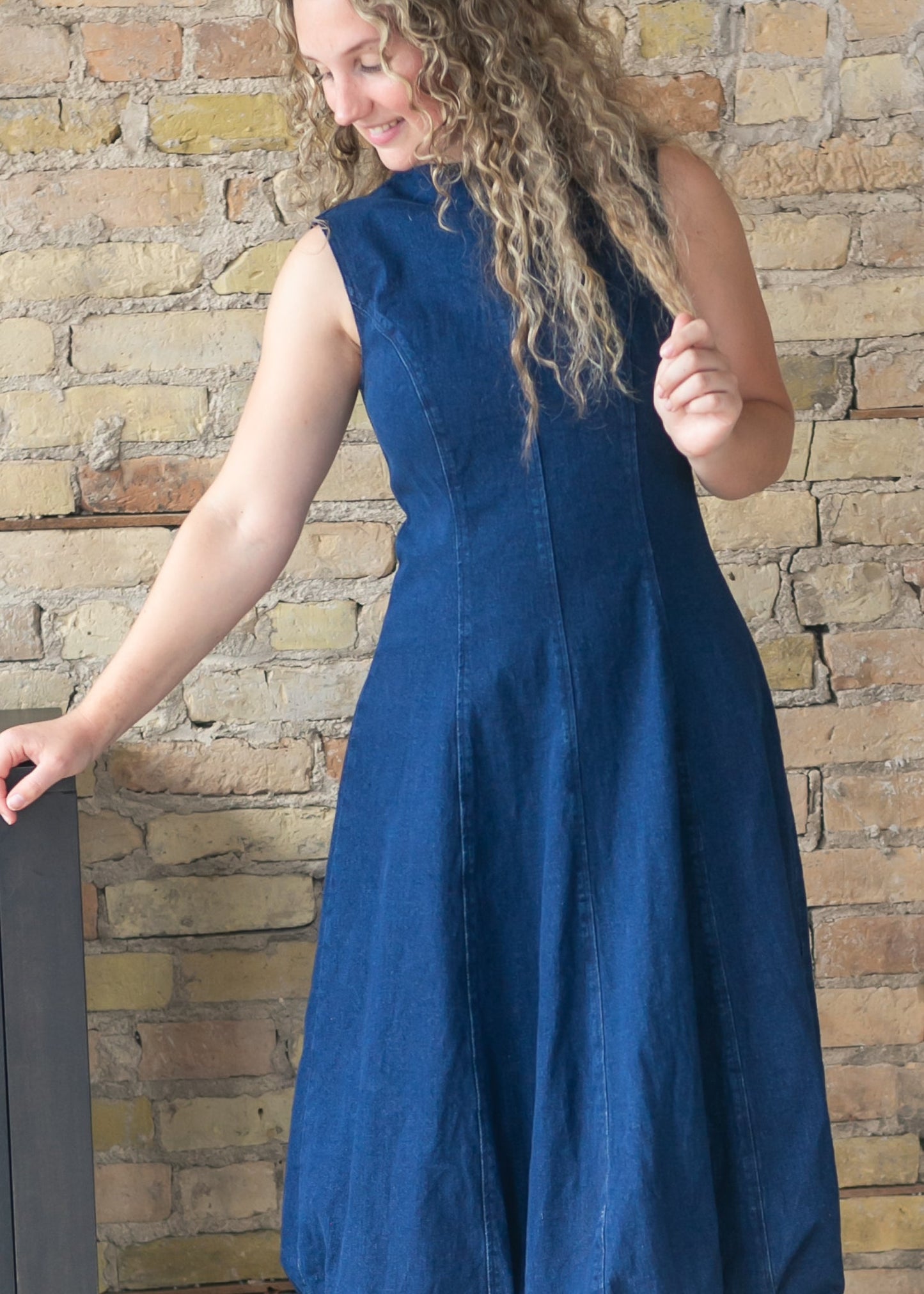 Steve Madden® Talasyn Bubble Hem Denim Dress FF Dresses