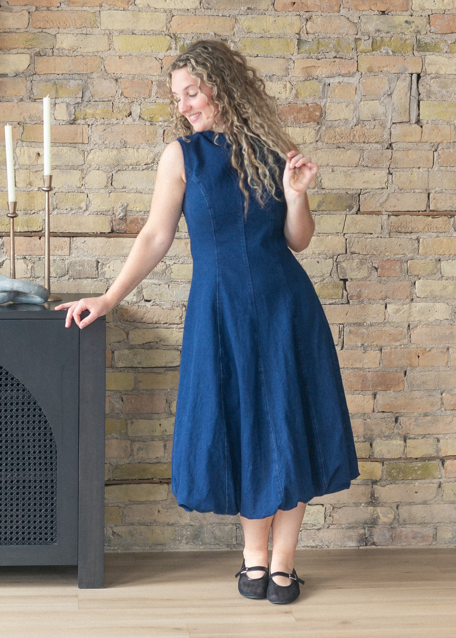 Steve Madden® Talasyn Bubble Hem Denim Dress