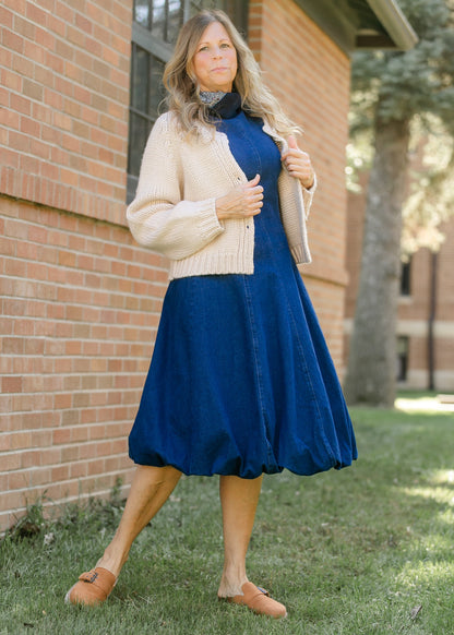 Steve Madden® Talasyn Bubble Hem Denim Dress FF Dresses