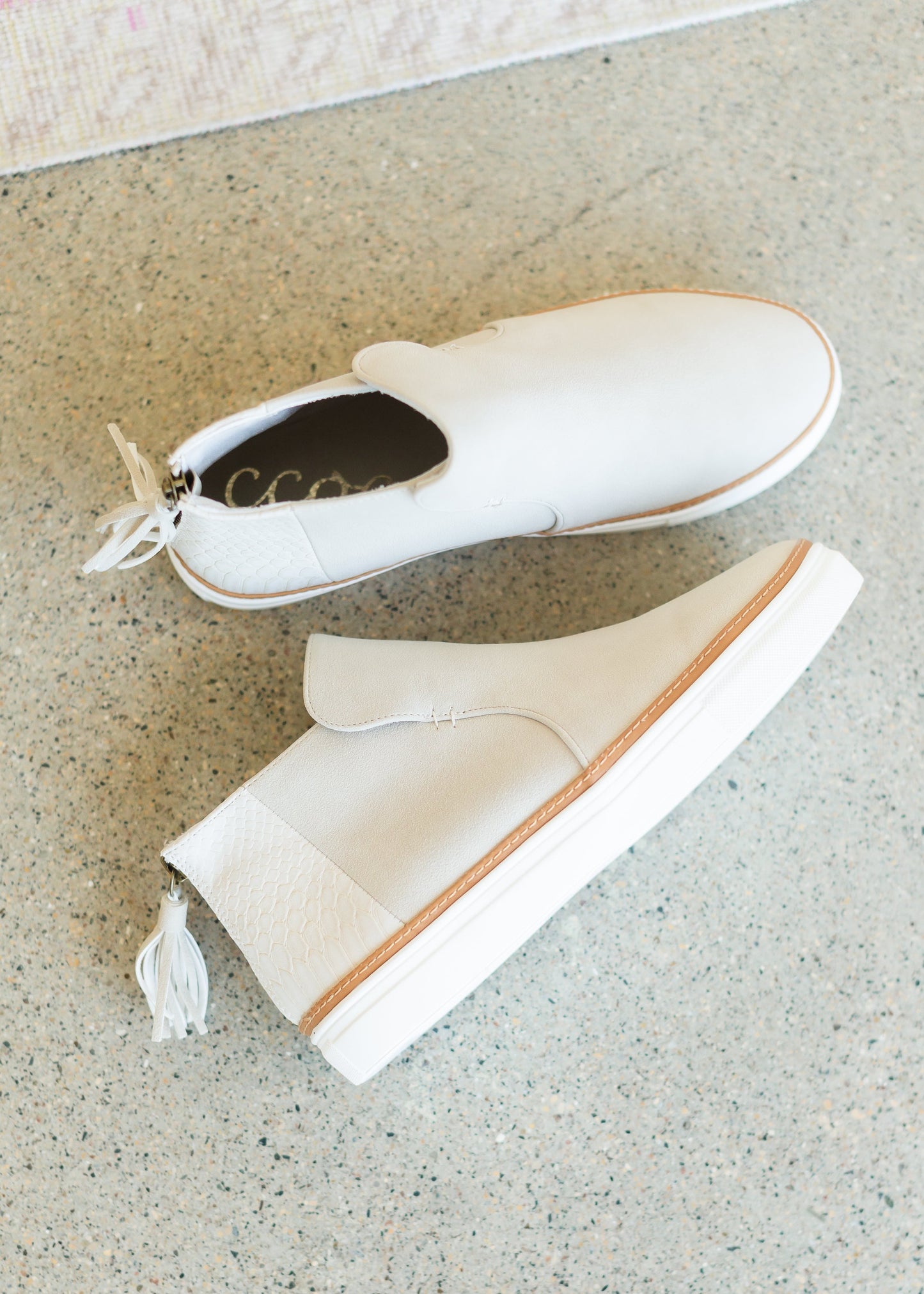 Stone Sneaker with Zipper Detail - FINAL SALE Shoes