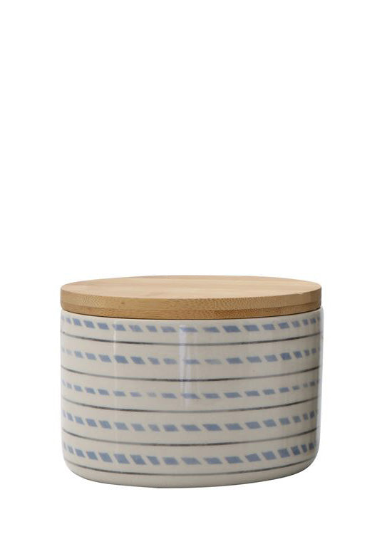 Stoneware Bamboo Dish Canister - FINAL SALE Home & Lifestyle