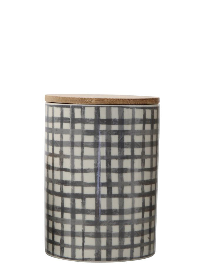 Stoneware Bamboo Tile Canister Home & Lifestyle