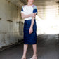 Straight Fit Dark Denim Midi Skirt - Final Sale Skirts