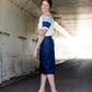 Straight Fit Dark Denim Midi Skirt - Final Sale Skirts