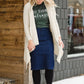Straight Fit Dark Denim Midi Skirt - Final Sale Skirts