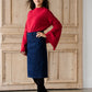 Straight Fit Dark Denim Midi Skirt - Final Sale Skirts