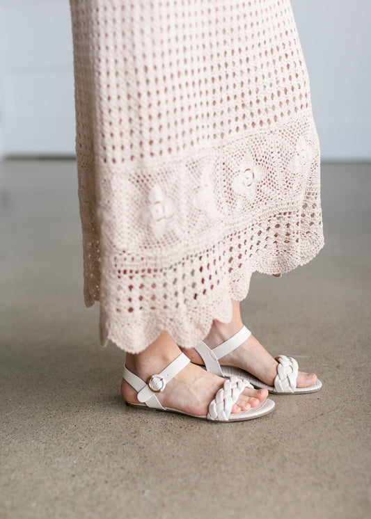 Strappy Braided Ivory Sandal - FINAL SALE Shoes
