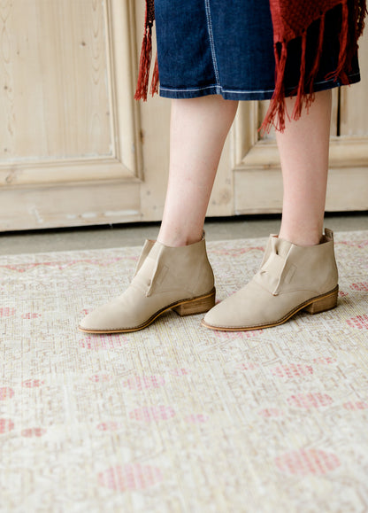 Stretch Detail Taupe Bootie - FINAL SALE Shoes
