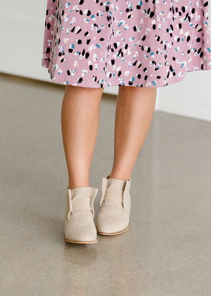Stretch Detail Taupe Bootie - FINAL SALE Shoes