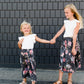 Stretch Floral Midi Skirt Skirts