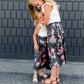 Stretch Floral Midi Skirt Skirts