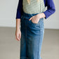 Stretch Vintage Denim Midi Skirt - FINAL SALE Skirts