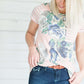 Stripe and Floral Pocket Tee Tops