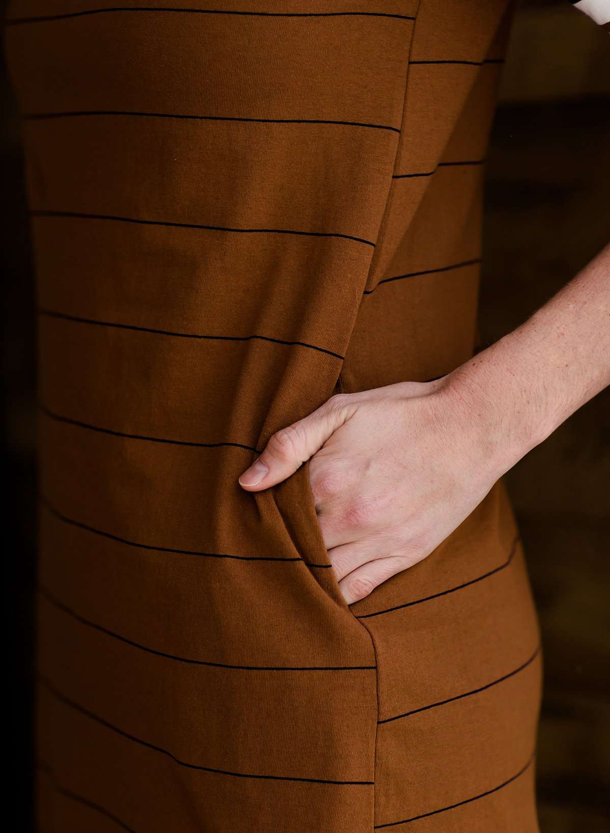 Stripe Color Blocked Midi Dress Dresses