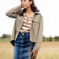 Stripe Faux Button Top - FINAL SALE FF Tops