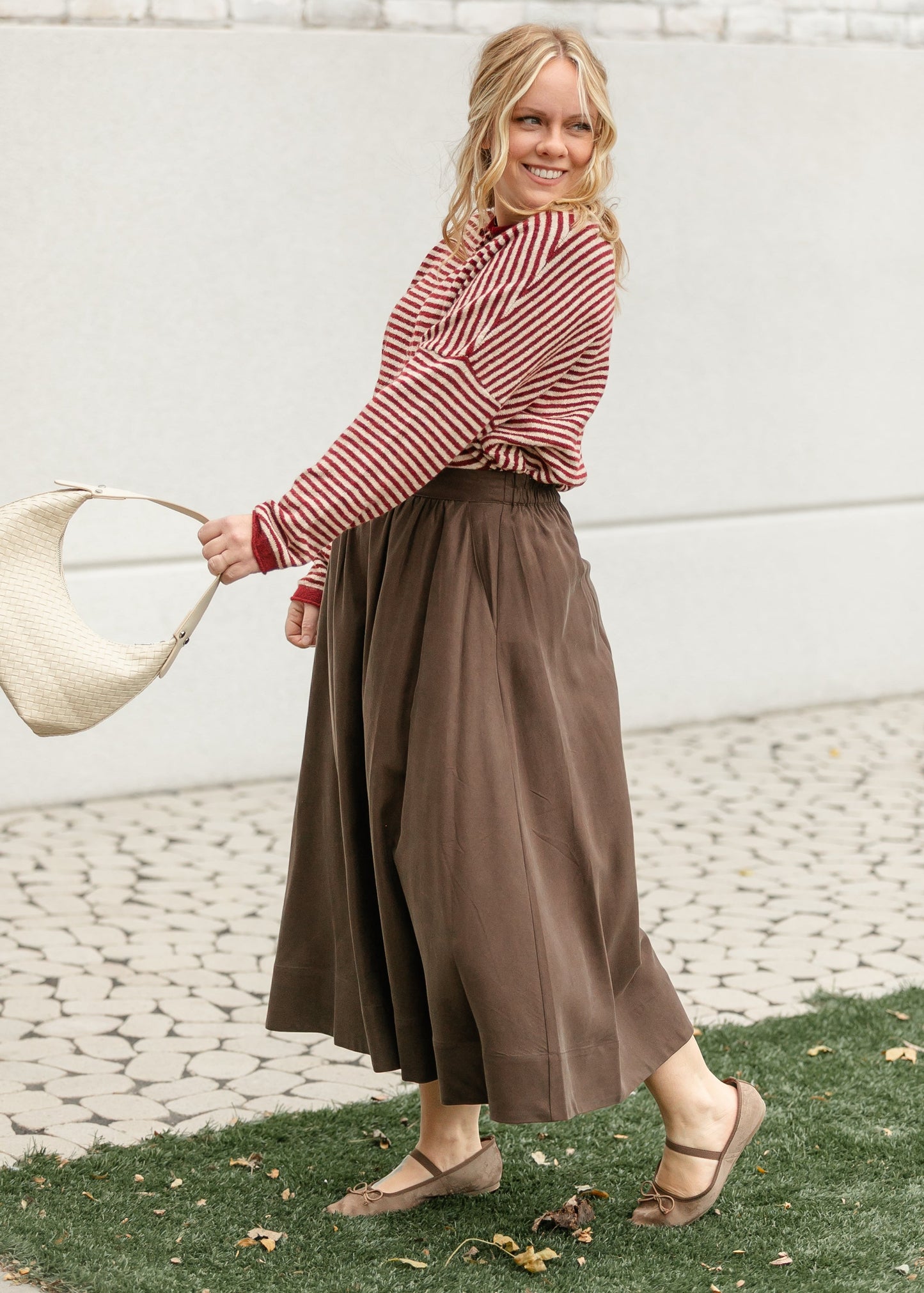 Stripe Knit Drop Shoulder Cardigan FF Layering Essentials