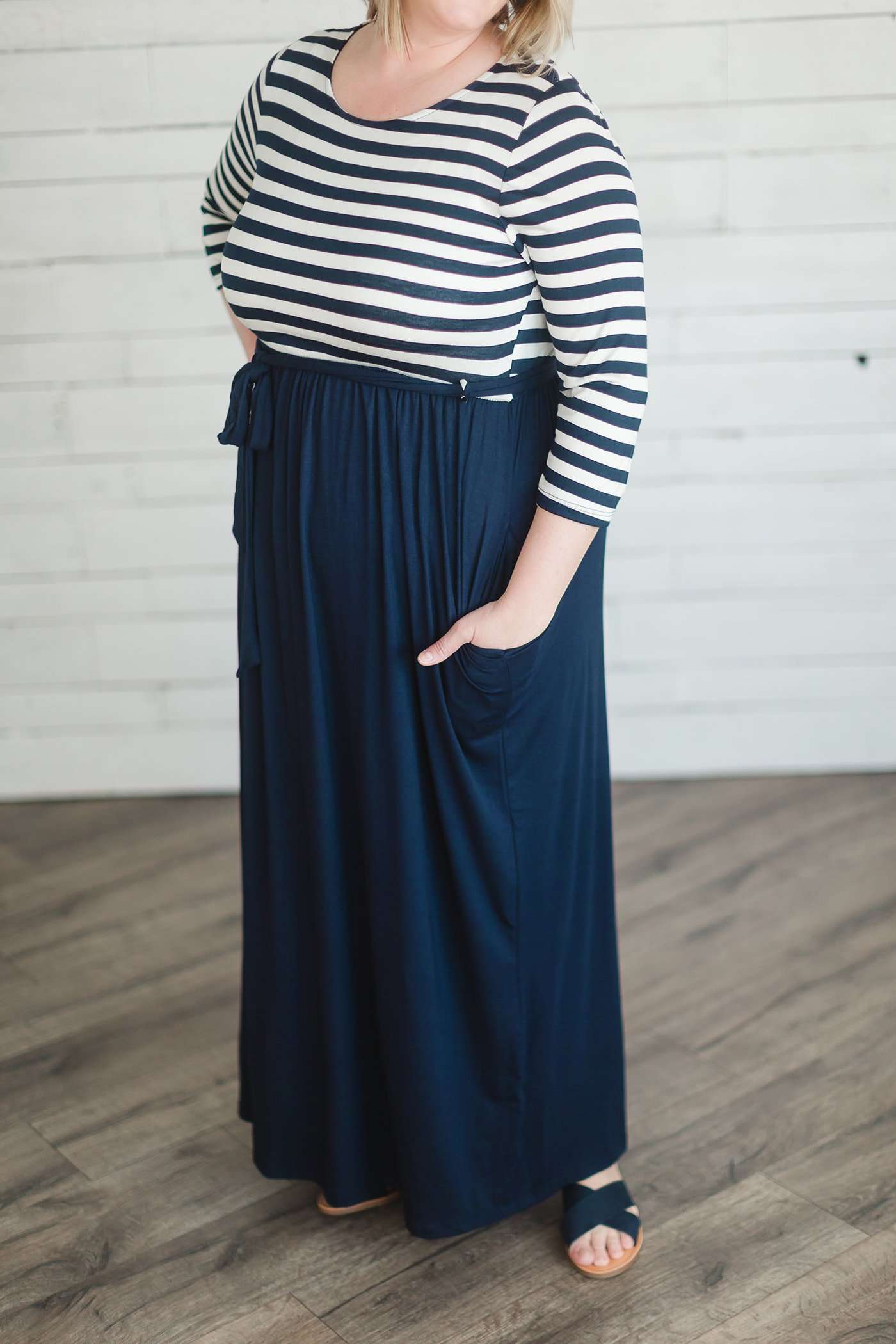 Stripe & Solid Maxi Dress - FINAL SALE Dresses