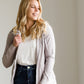 Striped Back Zip Up Hooded Sweatshirt - FINAL SALE Tops