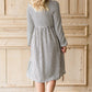 Striped Balloon Sleeve Midi Dress - FINAL SALE Dresses