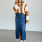 Striped Bell Sleeve Knit Sweater FF Tops