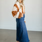 Striped Bell Sleeve Knit Sweater FF Tops