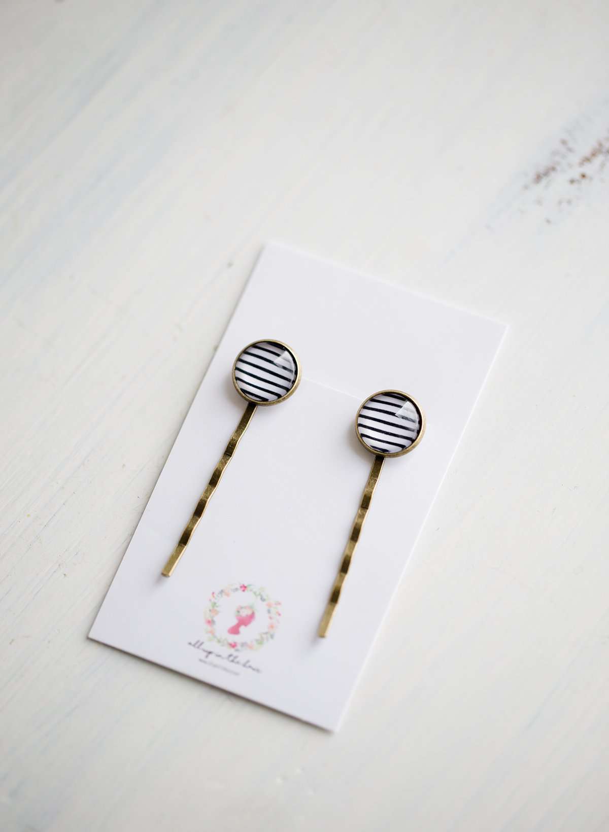 Striped Bobby Pins - FINAL SALE Accessories