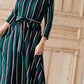 Striped Bow Midi Dress - Final Sale Dresses
