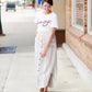 Striped Button Linen Midi Skirt - FINAL SALE Skirts