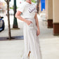 Striped Button Linen Midi Skirt - FINAL SALE Skirts