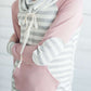 Striped Color Block Cowl Neck Girls