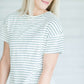 Striped Detail Tee Tops