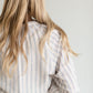Striped Flowy Beach Blouse - FINAL SALE Tops