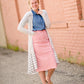 Striped Front Pocket Duster Cardigan Layering Essentials