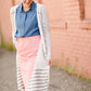 Striped Front Pocket Duster Cardigan Layering Essentials