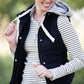 Striped Henley Ribbed Top - FINAL SALE Tops