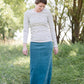 Striped Henley Ribbed Top - FINAL SALE Tops