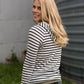Striped Hooded Pullover Top - FINAL SALE Tops