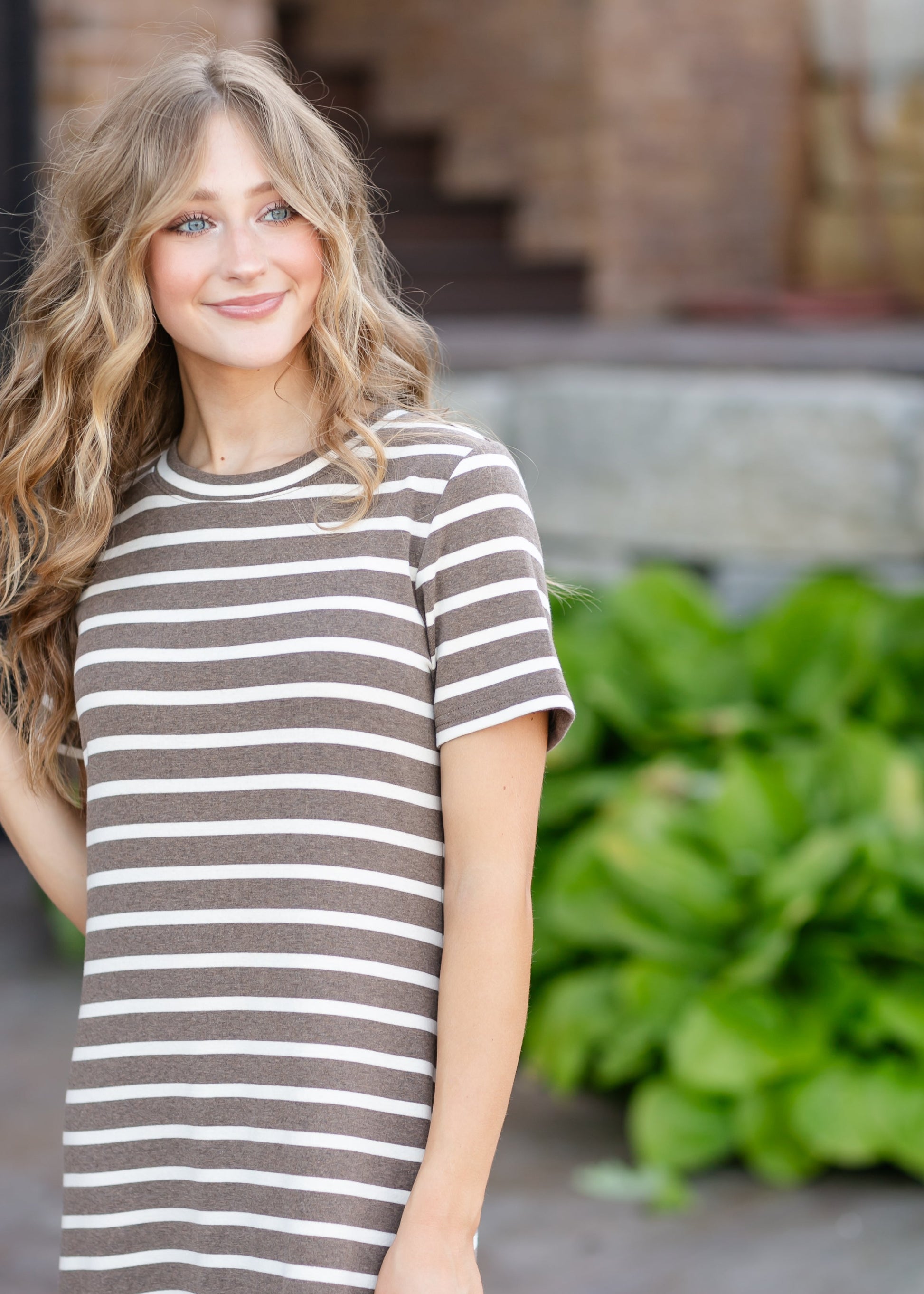 Striped Knit Maxi Dress FF Dresses