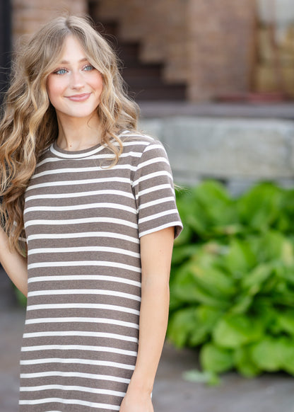 Striped Knit Maxi Dress FF Dresses