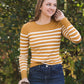 Striped Knit Pullover Sweater - FINAL SALE Tops