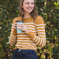 Striped Knit Pullover Sweater - FINAL SALE Tops