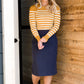 Striped Knit Pullover Sweater - FINAL SALE Tops