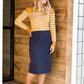 Striped Knit Pullover Sweater - FINAL SALE Tops