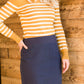 Striped Knit Pullover Sweater - FINAL SALE Tops
