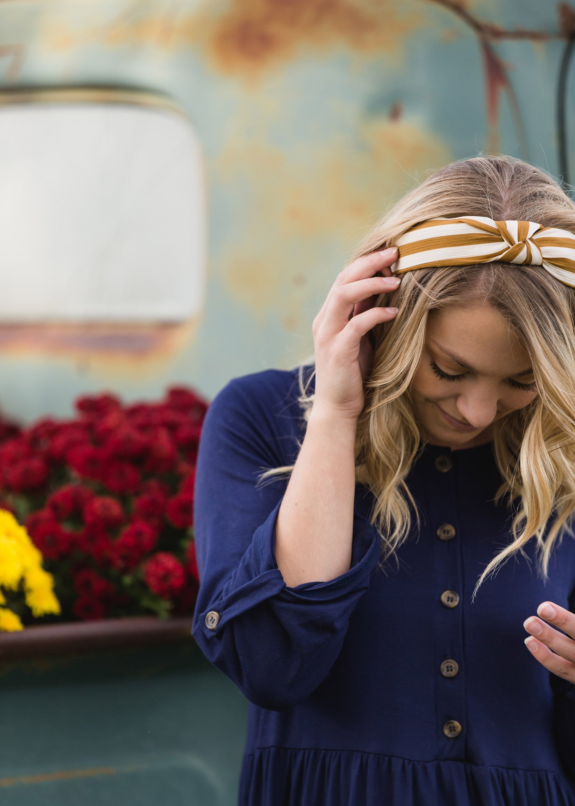 Striped Knotted Head Band - FINAL SALE Accessories