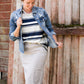 Striped Light Knit Tee - FINAL SALE Tops