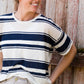 Striped Light Knit Tee - FINAL SALE Tops